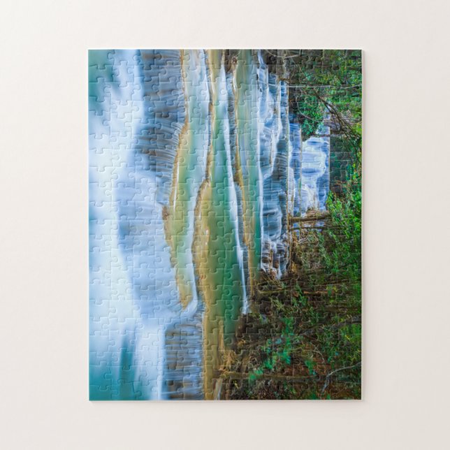Vacker Waterfall Jigszle Puzzle Pussel (Vertikal)
