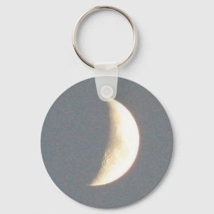 Vacker Waxing Crescent Måne vid Dusk Keychain Nyckelring