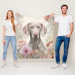 Vacker Weimaraner Fleecefilt