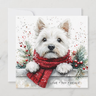 Vacker Westie Julkort