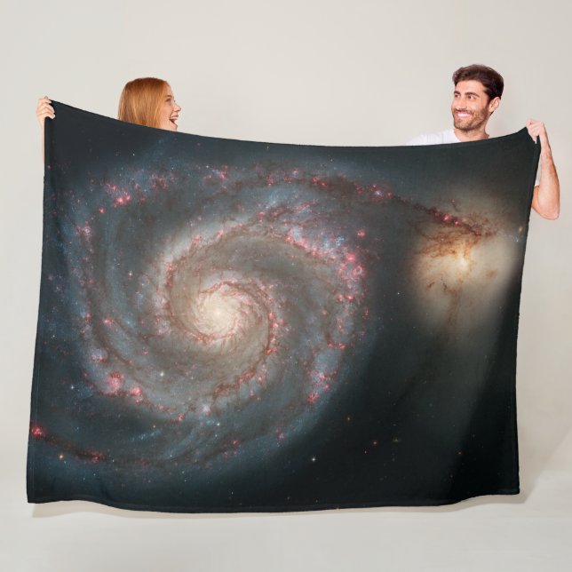 Vacker Whirlpool Galaxy Fleecefilt (På plats)