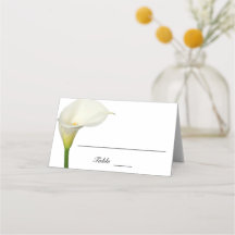 Vacker White Calla Lily Folded Bröllop