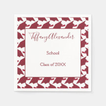 Vacker White och Burgundy Studenten