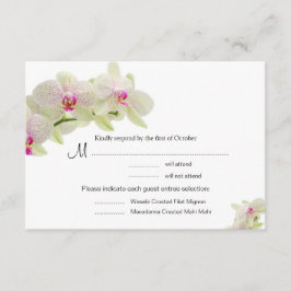 Vacker White och Shock rosa Orchids OSA kort