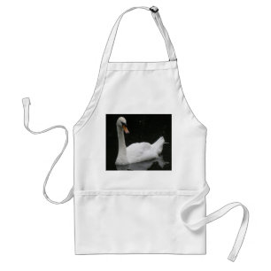 Vacker White Svan Apron Förkläde