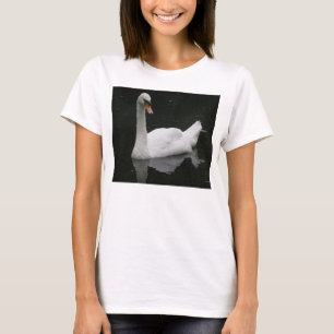 Vacker White Svan Dam T Shirt