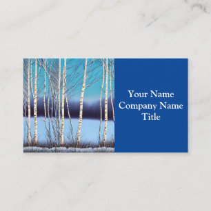 Vacker Winter Birch Visitkort