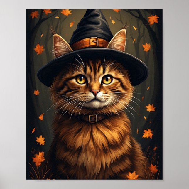 Vacker Witch Cat Poster (Framsidan)