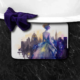 Vacker Woman | Abstrakt Fairytale City Princess Badrumsmatta