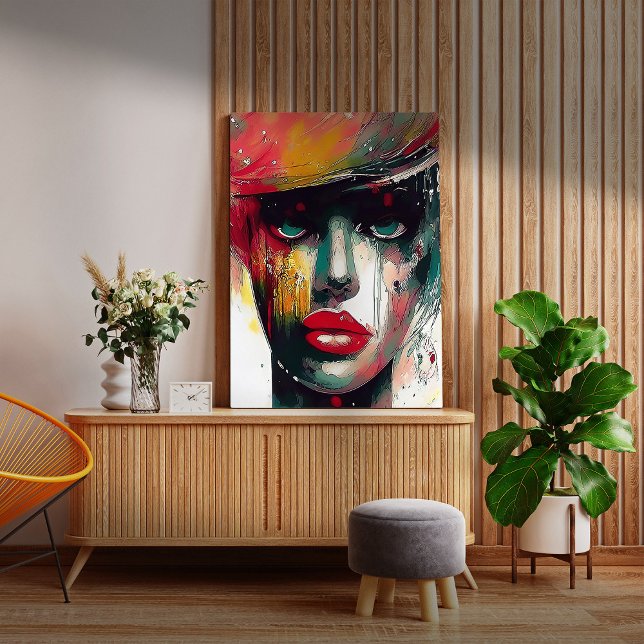 Vacker Woman Canvastryck (Skapare uppladdad)