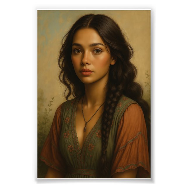 Vacker Woman Fototryck (Framsidan)