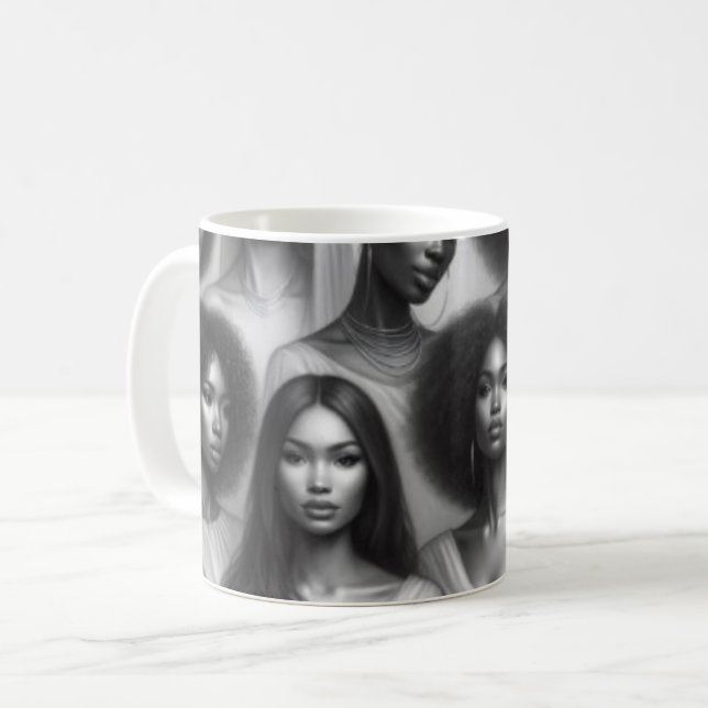 Vacker Woman Kaffemugg (Framsida vänster)