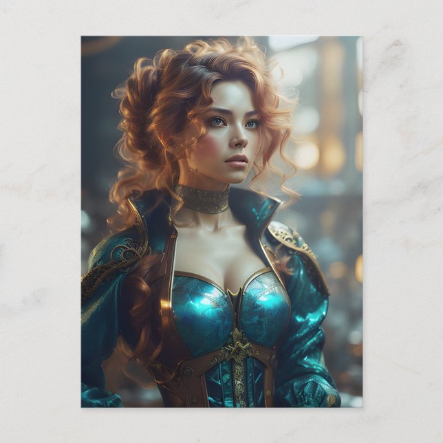 Vacker Woman Vykort (Framsida)