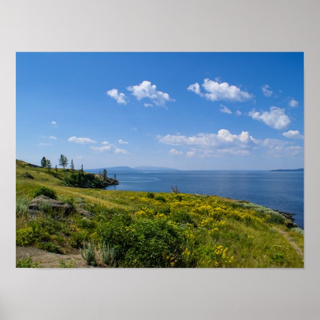 Vacker Yellowstone Lake Poster (Framsidan)