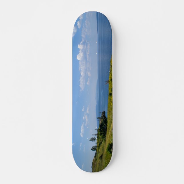Vacker Yellowstone Lake Skateboard Bräda 19,5 Cm (Framsida)