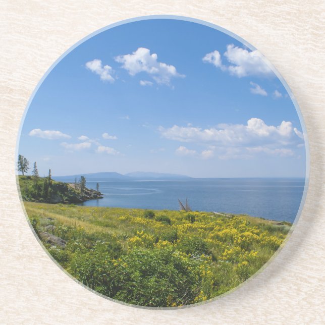Vacker Yellowstone Lake Underlägg (Framsidan)