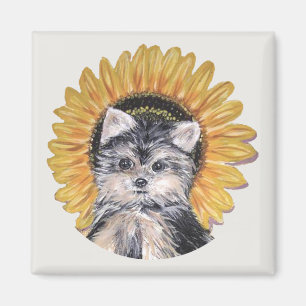 Vacker Yorkshire Terrier Hund Magnet