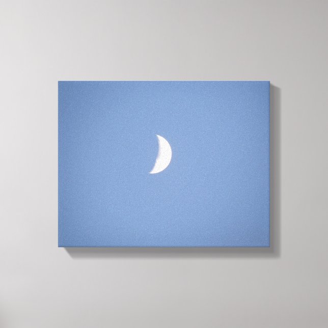 Vacker zunande halvmåne på dagtid Canvas  (Framsida)
