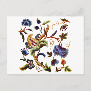 Vackeraliska utlämningsbyrån Jacobean Embroidery Vykort