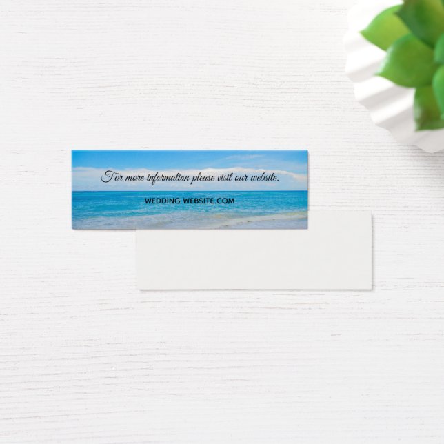 Vackerbar blå Tropical Beach Litet Visitkort (Skivbord)