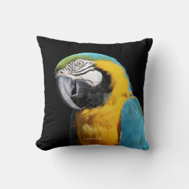 Vackerblått och Guld Macaw Parrot Bird Kudde