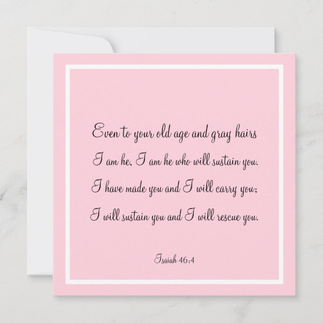 Vackerlig bibel Verse Quote Isaiah 46:4 (Framsida)