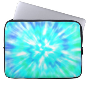 Vackerlig blå och vit titel Dye bärbar dator Fodra Laptop Fodral