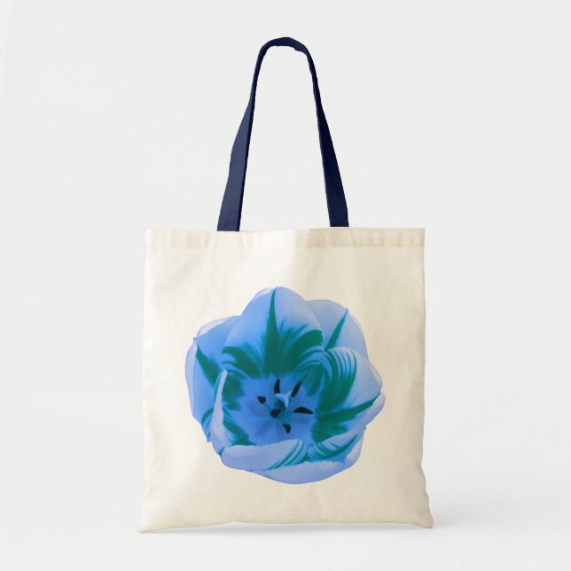Vackerlig blå Tulip-budget, tote Bag Tygkasse (Framsidan)