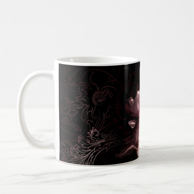 Vackerlig blomma kaffemugg (Vänster)