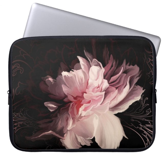 Vackerlig blomma laptop fodral (Framsidan)