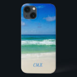 Vackerlig doftmonogram Ocean Vågar Seaside<br><div class="desc">Ett vackert strandfotografi som tagits på det perfekta semestermålet Destin i Florida på söt iphone case. Den vackra grönten vågar i Sandestin tvättar upp till sandstranden under serene blå himmel för att göra perfekten till scenbild på semester.</div>