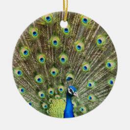 Vackerlig fågelfågel julgransprydnad keramik