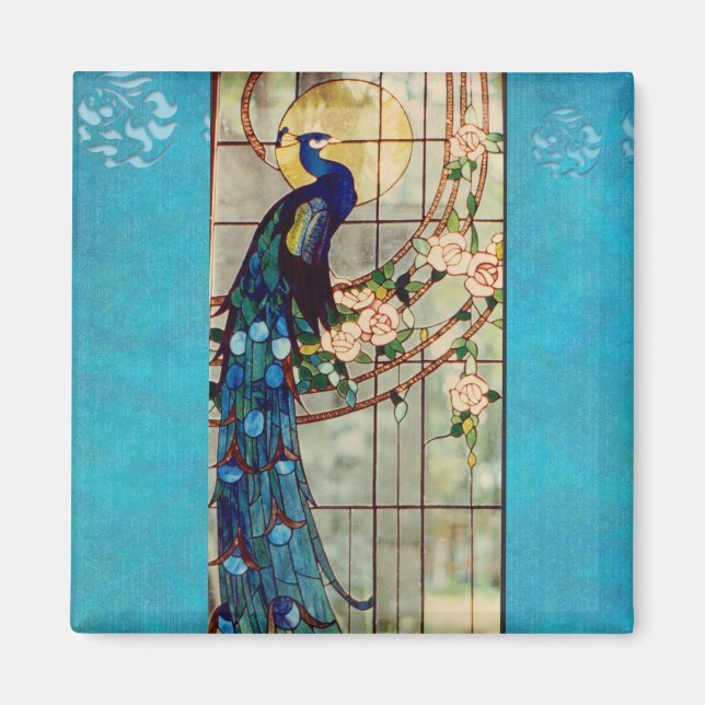 Vackerlig fastkedjad glasruta magnet (Framsidan)