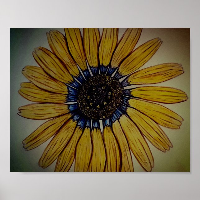 Vackerlig handskisserad blomma poster (Framsidan)