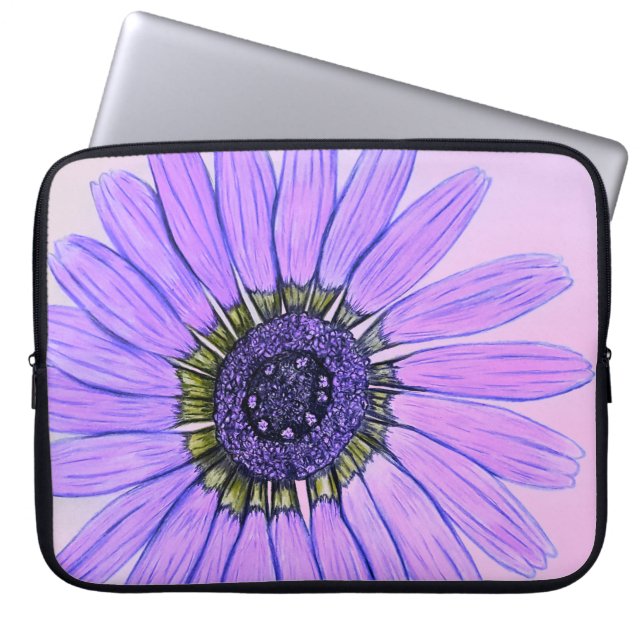 Vackerlig handskisserad Flower-design Laptop Fodral (Framsidan)