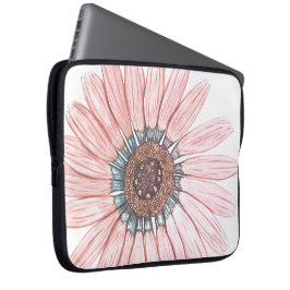 Vackerlig handskisserad Flower-design Laptop Fodral