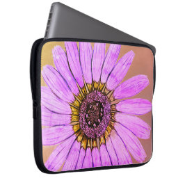 Vackerlig handskisserad Flower-design Laptop Fodral
