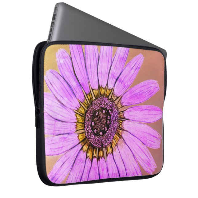 Vackerlig handskisserad Flower-design Laptop Fodral (Framsidan Höger)