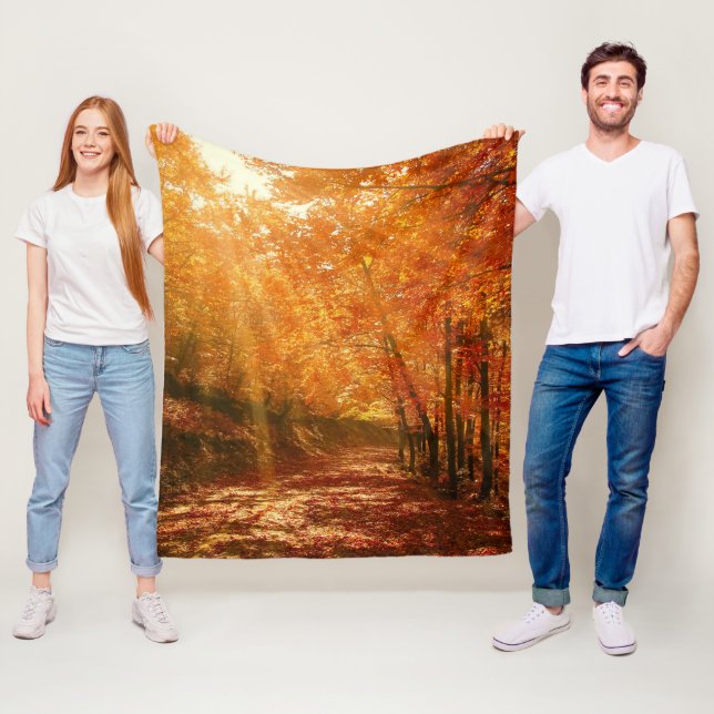 Vackerlig höst fleecefilt (På plats)