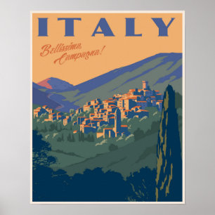 Vackerlig italiensk landsid poster