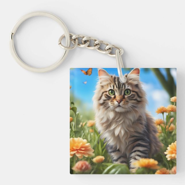 Vackerlig katt, vacker trädgård (Framsidan)