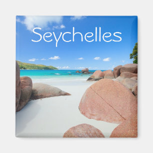 Vackerlig kusten i Seychellerna Magnet