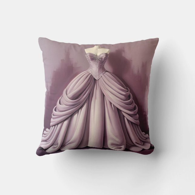 Vackerlig mauve-ballong kudde (Baksida)