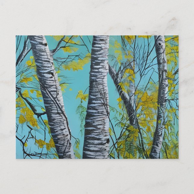 Vackerlig sommarBirch Vykort (Framsida)