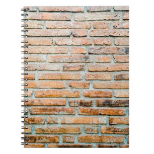 Vackerlig tegelvägg Gamla klassikskåp, arkitektur Anteckningsbok
