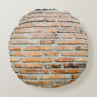 Vackerlig tegelvägg Gamla klassikskåp, arkitektur Rund Kudde