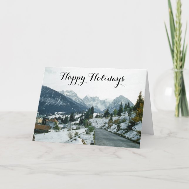 Vackerlig Town Wien Snowy Austria Landscape Helgkort (Framsida)