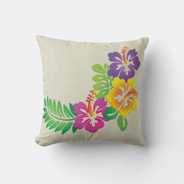 Vackerlig tropisk blomdyna Cushion Kudde (Framsida)