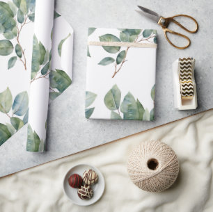 Vackerlig vattenfärgsgrej botanisk presentpapper