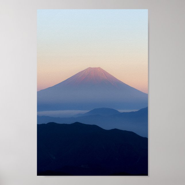 Vackerlig vy Mt. Fuji, Japan, Sunrise Poster (Framsidan)